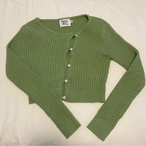 **SOLD** Princess Polly Green Cutout Knit Top